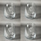Santa and Presents Set of Four Personalized Stemless Wineglasses (Approval)