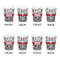 Santa and Presents Shot Glass - White - Set of 4 - APPROVAL