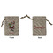 Santa and Presents Small Burlap Gift Bag - Front & Back (Personalized)