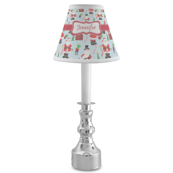 Santa and Presents Small Chandelier Lamp - LIFESTYLE (on candle stick)