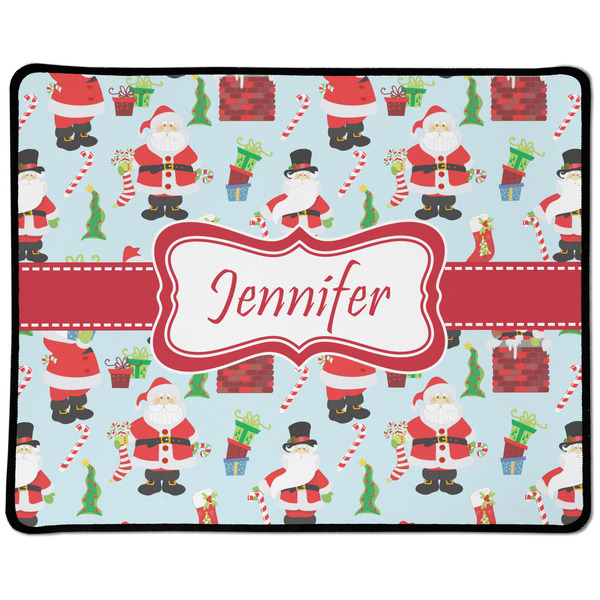 Custom Santa and Presents Large Gaming Mouse Pad - 12.5" x 10" (Personalized)