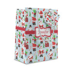 Santa and Presents Small Gift Bag (Personalized)