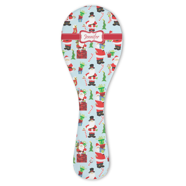 Custom Santa and Presents Ceramic Spoon Rest (Personalized)