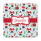 Santa and Presents Square Fridge Magnet - FRONT