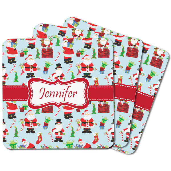 Santa and Presents Square Fridge Magnet - MAIN