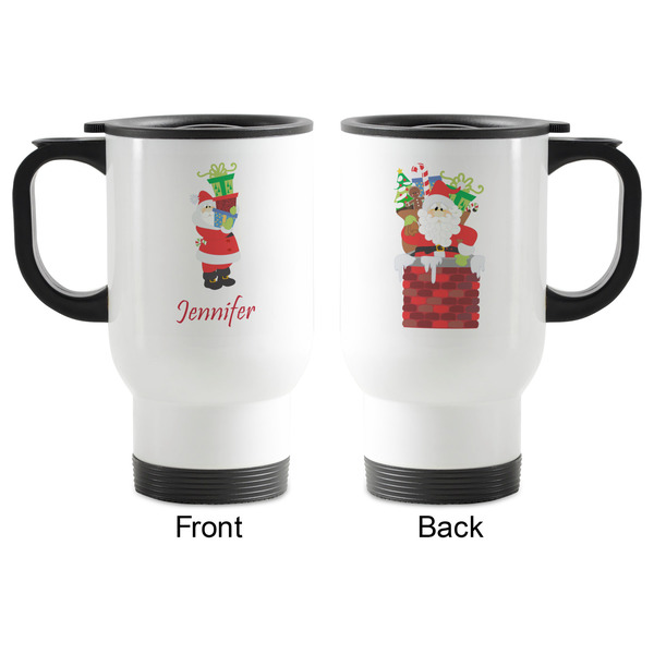 Santa and Presents Stainless Steel Travel Mug with Handle - Apvl