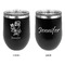 Santa and Presents Stainless Wine Tumblers - Black - Double Sided - Approval