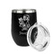 Santa and Presents Stainless Wine Tumblers - Black - Single Sided - Alt View