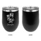 Santa and Presents Stainless Wine Tumblers - Black - Single Sided - Approval