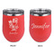 Santa and Presents Stainless Wine Tumblers - Coral - Double Sided - Approval