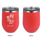 Santa and Presents Stainless Wine Tumblers - Coral - Single Sided - Approval
