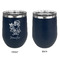 Santa and Presents Stainless Wine Tumblers - Navy - Single Sided - Approval