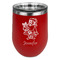 Santa and Presents Stainless Wine Tumblers - Red - Double Sided - Front