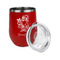 Santa and Presents Stainless Wine Tumblers - Red - Single Sided - Alt View
