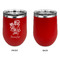 Santa and Presents Stainless Wine Tumblers - Red - Single Sided - Approval