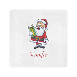 Santa and Presents Standard Cocktail Napkins (Personalized)