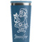 Santa and Presents Steel Blue RTIC Everyday Tumbler - 28 oz. - Close Up