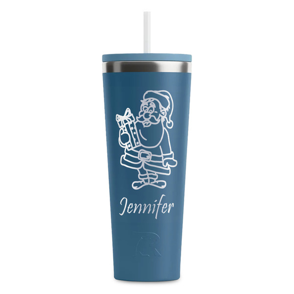 Custom Santa and Presents RTIC Everyday Tumbler with Straw - 28oz (Personalized)