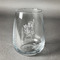 Santa and Presents Stemless Wine Glass (Single) (Personalized)