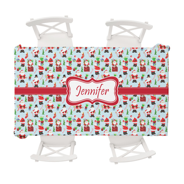 Custom Santa and Presents Tablecloth - 58"x102" w/ Name or Text