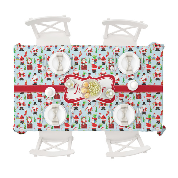 Santa and Presents Tablecloths (58"x102") - TOP VIEW