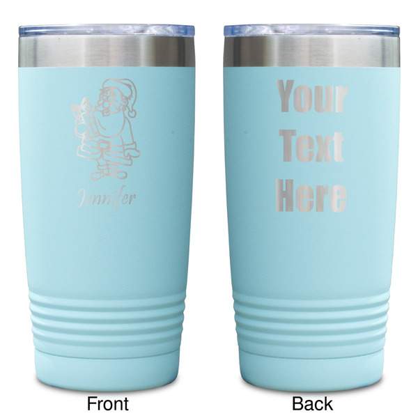 Santa and Presents Teal Polar Camel Tumbler - 20oz -Double Sided - Approval