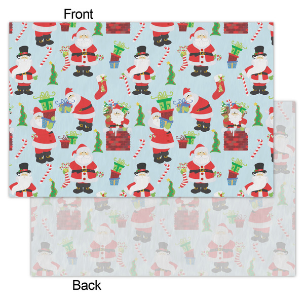 Santa and Presents Tissue Paper - Lightweight - Small - Front & Back