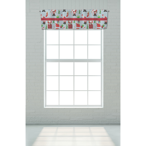 Santa and Presents Valance - On window