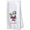 Santa and Presents Kitchen Towel - Waffle Weave - Partial Print (Personalized)