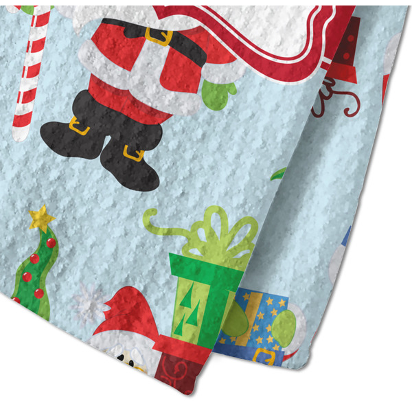 Santa and Presents Waffle Weave Towel - Closeup of Material Image