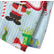 Santa and Presents Waffle Weave Towel - Closeup of Material Image