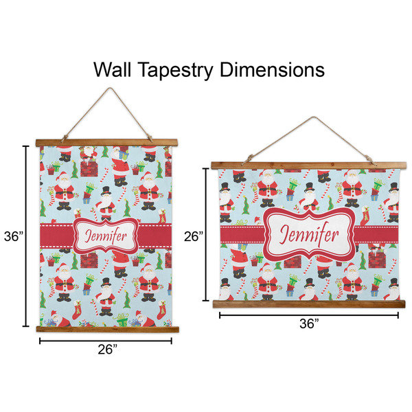 Santa and Presents Wall Hanging Tapestries - Parent/Sizing