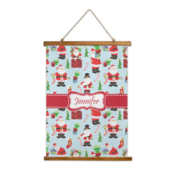 Santa and Presents Wall Hanging Tapestry - Tall (Personalized)