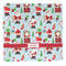 Santa and Presents Washcloth - Front - No Soap