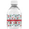 Santa and Presents Water Bottle Label - Back View