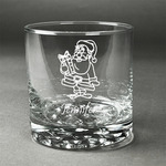 Santa and Presents Whiskey Glass (Single) (Personalized)