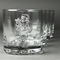 Santa and Presents Whiskey Glasses Set of 4 - Engraved Front