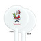 Santa and Presents White Plastic 5.5" Stir Stick - Single Sided - Round - Front & Back
