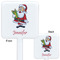 Santa and Presents White Plastic Stir Stick - Double Sided - Approval