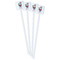 Santa and Presents White Plastic Stir Stick - Double Sided - Square - Front