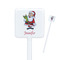 Santa and Presents Square Plastic Stir Sticks (Personalized)