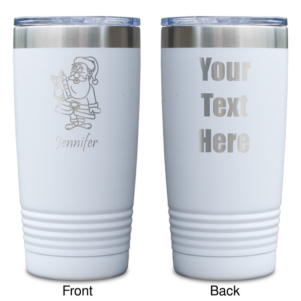 Santa and Presents White Polar Camel Tumbler - 20oz - Double Sided - Approval
