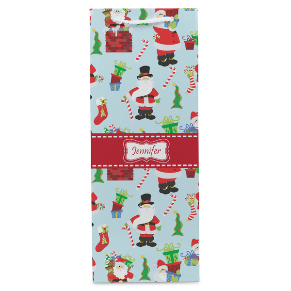 Santa and Presents Wine Gift Bag - Gloss - Front