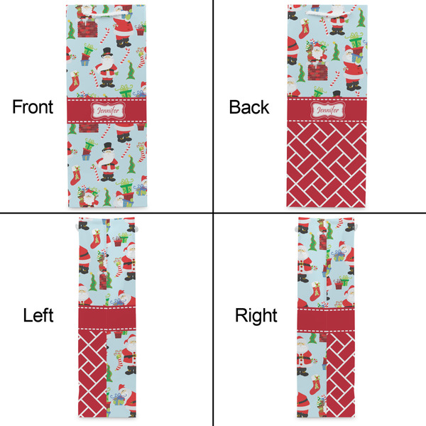 Santa and Presents Wine Gift Bag - Matte - Approval