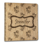 Santa and Presents Wood 3-Ring Binder - 1" Letter Size (Personalized)