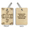 Santa and Presents Wood Luggage Tags - Rectangle - Approval