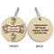 Santa and Presents Wood Luggage Tags - Round - Approval