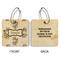 Santa and Presents Wood Luggage Tags - Square - Approval