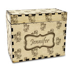 Santa and Presents Wood Recipe Box - Laser Engraved (Personalized)