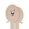 Santa and Presents Wooden Food Pick - Oval - Single Sided - Front & Back